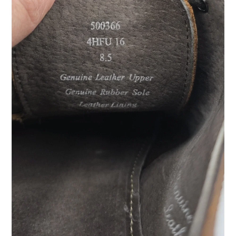 Joseph Abboud Saddle Brown‎ Men Cap Toe Derby Dress Shoes 8.5 Italian Leather